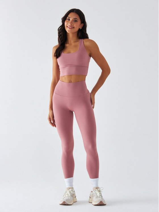 BeShaped BeShaped Legginsy Sportowe - Morning Dew Różowy Shaping Fit