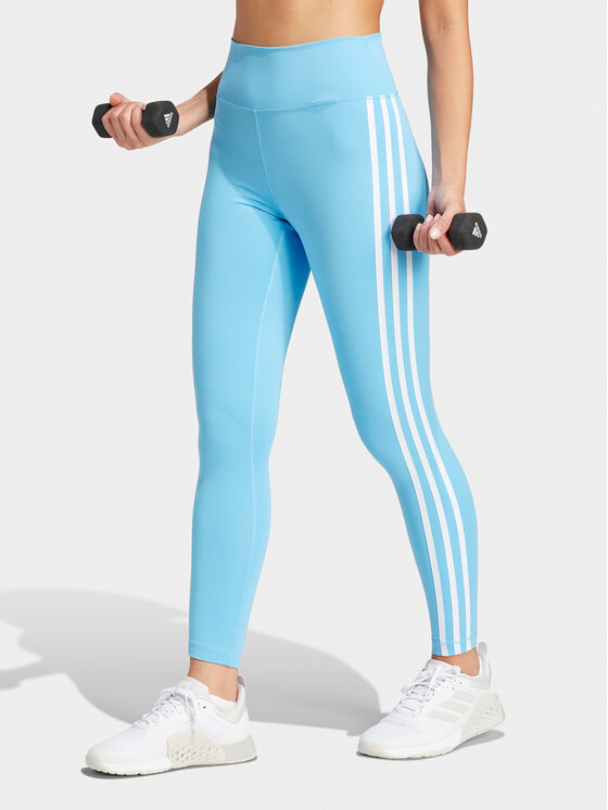 adidas Leggings Train Essentials 3 Stripes IS2166 Bleu Slim Fit Modivo