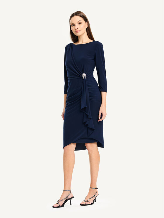 KMX KMX Sukienka koktajlowa 923560012 Granatowy Fitted Fit