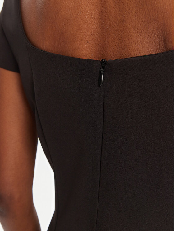 Rinascimento Rinascimento Koktel haljina CFC0125379003 Crna Slim Fit
