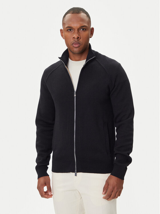 BOSS Kardigan H-Idino 50543150 Czarny Regular Fit