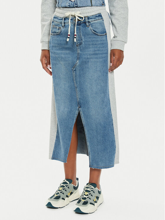 Desigual Desigual Gonna di jeans Pekin 24WWFD06 Blu Regular Fit