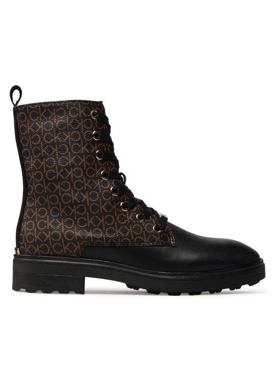 Calvin Klein Calvin Klein Stivaletti Cleat Biker Boot Mono Mix HW0HW00561 Nero