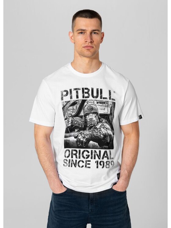 PITBULL PITBULL T-Shirt Koszulka Biały Regular Fit