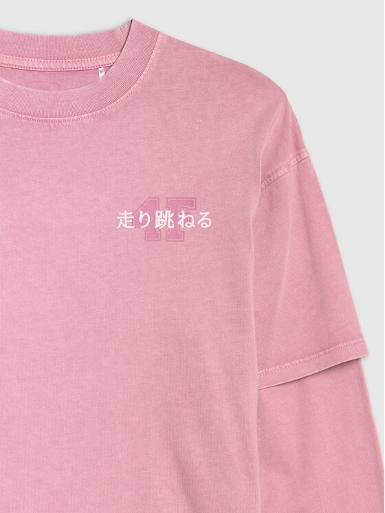 4F 4F Longsleeve 4FJRAW25TLONF543-54S Rosa Oversize