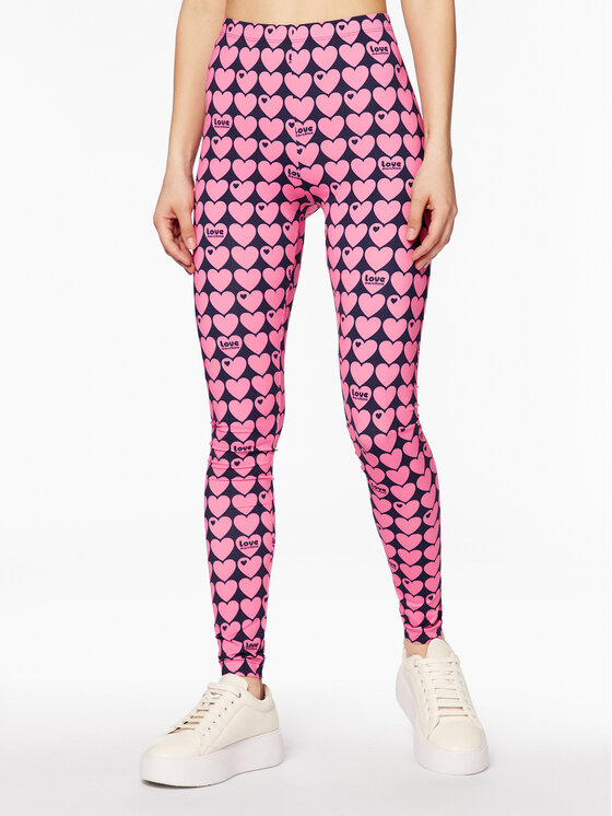 LOVE MOSCHINO Colanți W157900E 2410 Roz Slim Fit