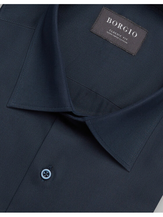 Borgio Borgio Koszula simeria Granatowy Classic Fit