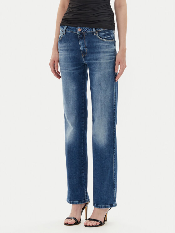 Guess Damskie Jeansy, rozmiar 29/34, Niebieskie, W5YA15D5PY3
