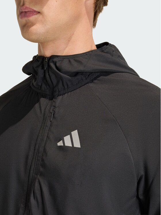 adidas adidas Kurtka do biegania adi365 Running Essentials Czarny Regular Fit