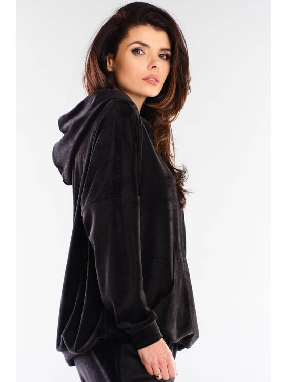 Awama Awama Bluza A420 Czarny Basic Fit