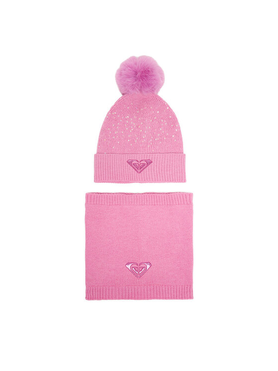 Roxy Komplet czapka i komin CEO-ROXY_ACCCS_08_AW2025 Różowy