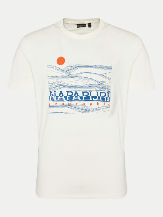 Napapijri Napapijri T-Shirt S-Buti NP0A4INM Biały Regular Fit