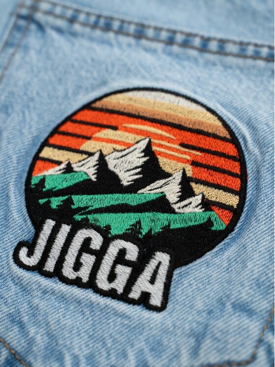 Jigga Wear Jigga Wear Jeansy Szerokie luźne bagy skate streetwear 132396 Niebieski jasny Baggy Fit