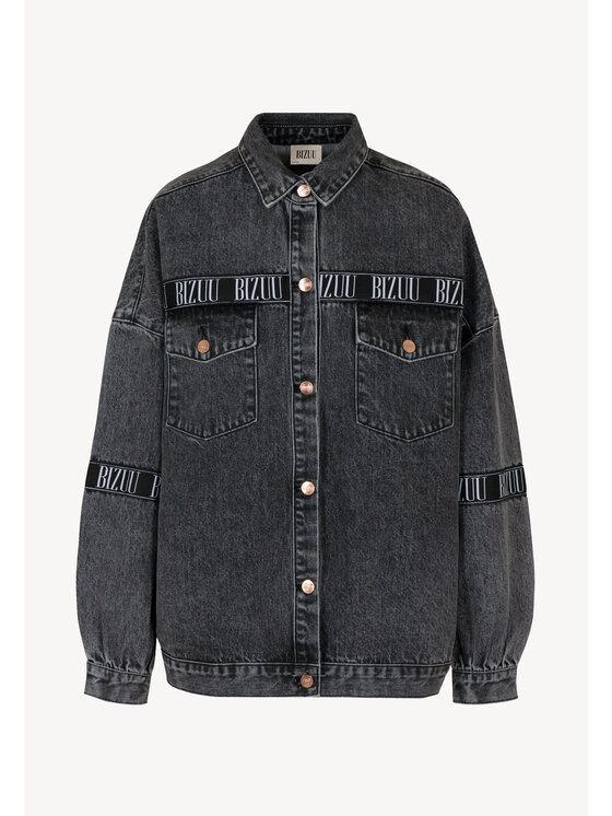 BIZUU BIZUU Kurtka jeansowa PASSA Czarny Standard Fit