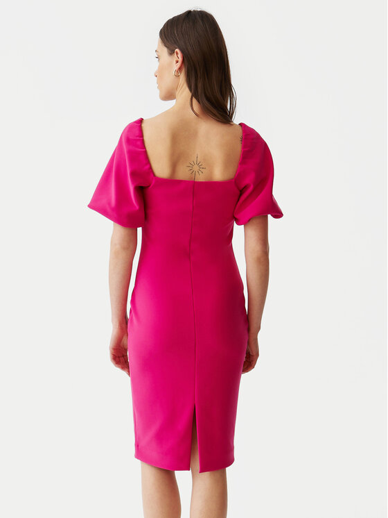 Tatuum Tatuum Cocktail obleka Semiko T2406.195 Roza Slim Fit