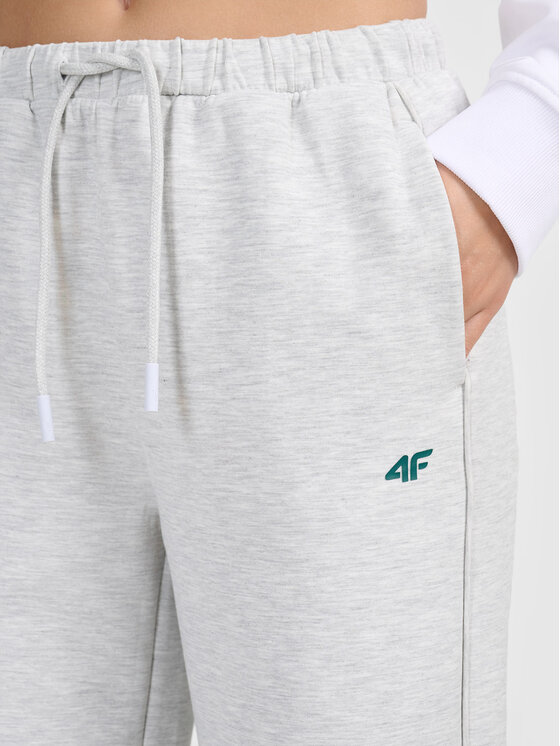 4F 4F Spodnie dresowe 4FWAW26TTROF1752-27M Szary jasny Active Fit
