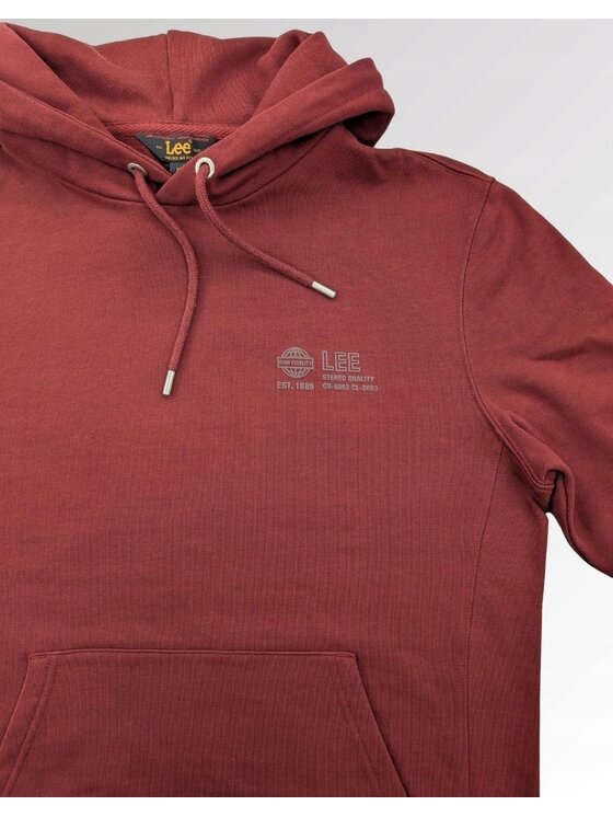 Lee Lee Bluza Seasonal Hoodie Brązowy Hoodie Fit