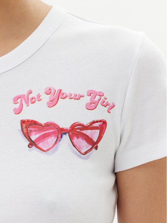 HUGO HUGO T-Shirt Delanor_2 50539132 Weiß Cropped Fit