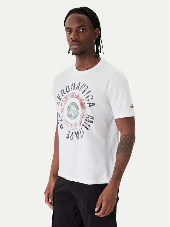 Aeronautica Militare Aeronautica Militare Tričko 261TS2538UJ00727 Biela Regular Fit