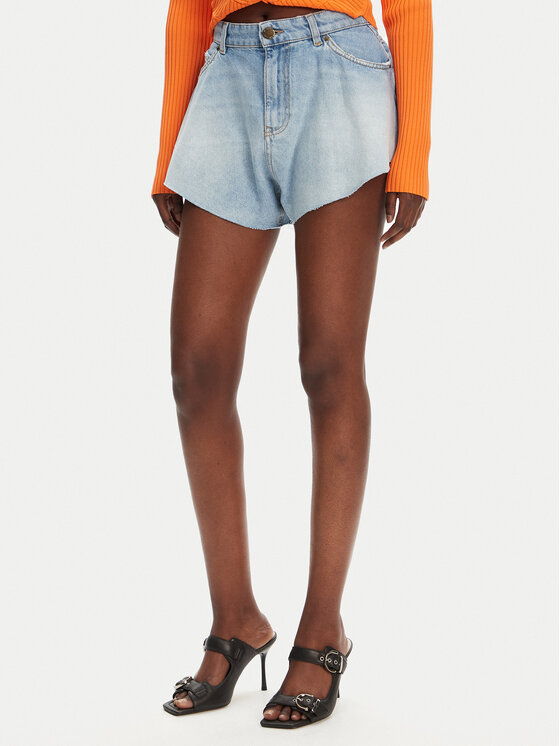 PINKO PINKO Pantaloni scurți de blugi Calma 100395 A2OC Albastru Relaxed Fit