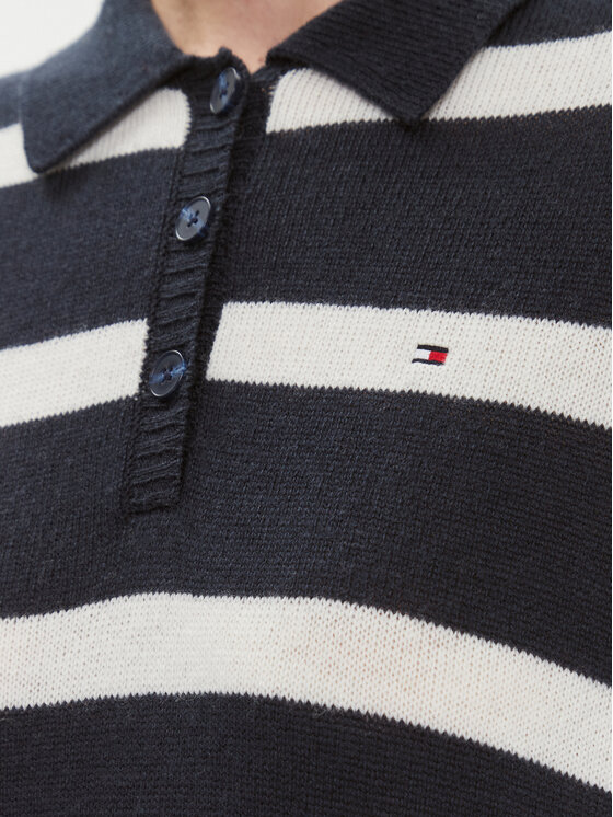 Tommy Hilfiger Tommy Hilfiger Sukienka dzianinowa WW0WW39931 Granatowy Relaxed Fit