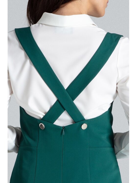 Lenitif Lenitif Šaty L039 Zelená Slim Fit