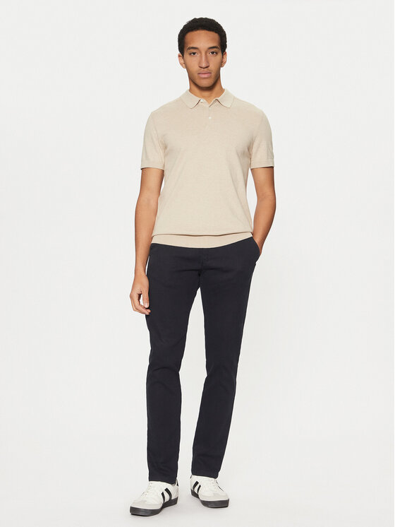 Selected Homme Selected Homme Polo 16092437 Beżowy Regular Fit