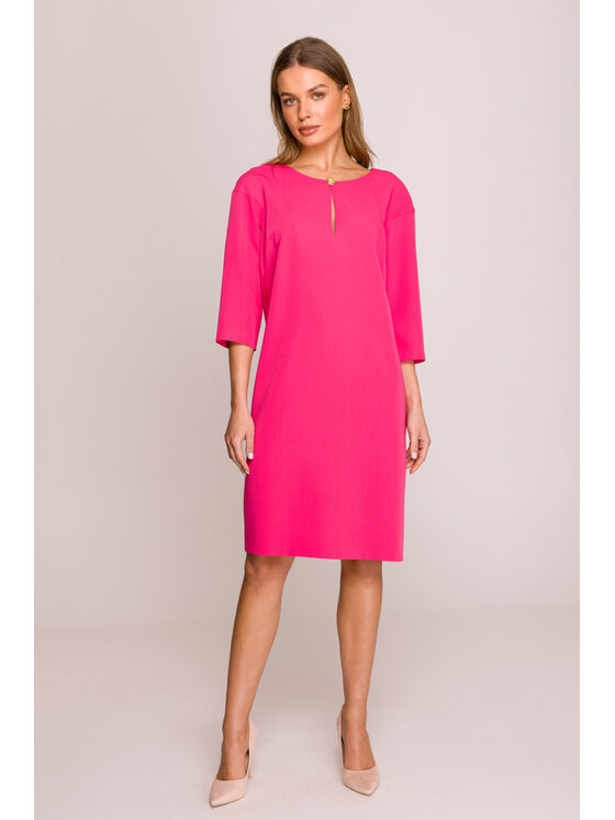 Stylove Stylove Večerní šaty S394 Růžová Premium Fit