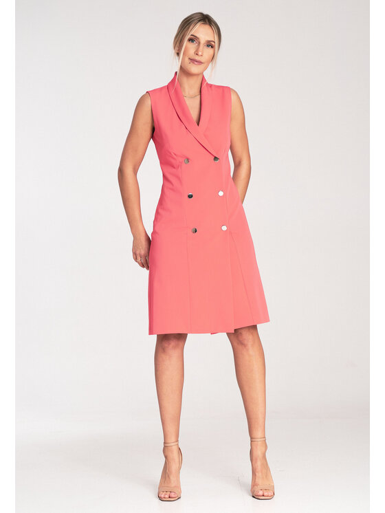 FIGL FIGL Sukienka codzienna M1067 Koralowy Regular Fit