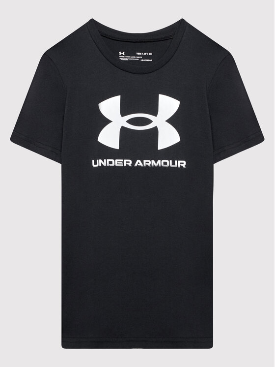 Under Armour T-krekls Ua Sportstyle Logo 1363282 Melns Loose Fit