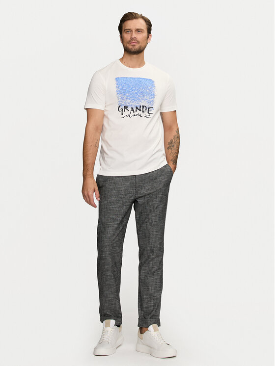 Gant Gant Tričko 2003283 Écru Regular Fit
