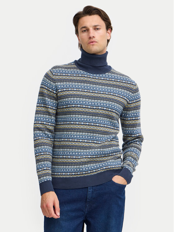 Blend Blend Rollkragenpullover 20717856 Blau Regular Fit