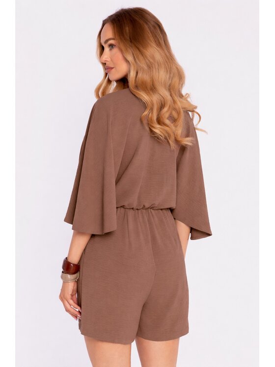 Made of Emotion Made of Emotion Kombinezon M914 Brązowy Relaxed Fit