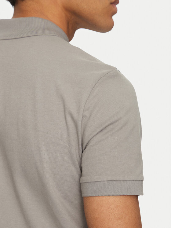 BOSS BOSS Тениска с яка и копчета Passenger 50507803 Сив Slim Fit