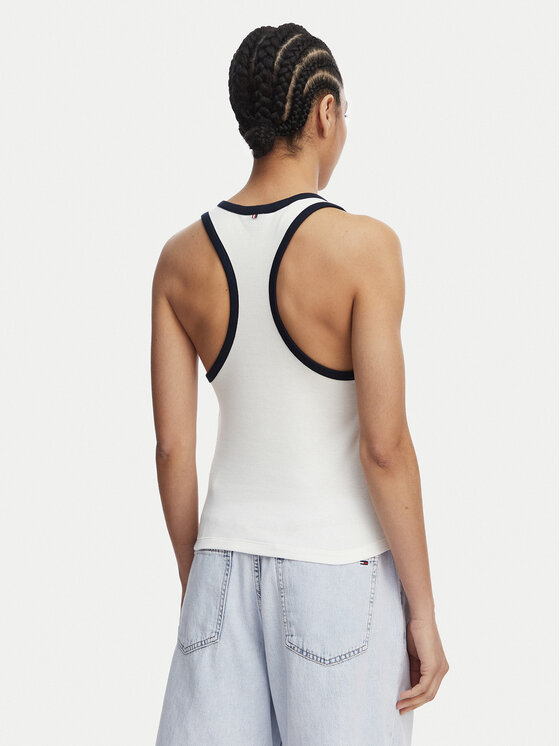 Tommy Hilfiger Tommy Hilfiger Top UW0UW06308 Alb Regular Fit