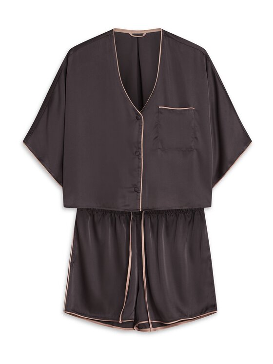 Esotiq Esotiq Piżama 43346 Szary Regular Fit