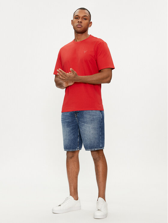 Guess Guess T-Shirt F3GI00 K8HM0 Czerwony Regular Fit