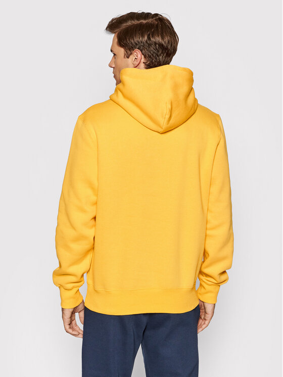 Felpa Script Logo 216470 Giallo Custom Fit
