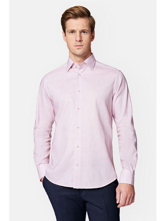 Lancerto Lancerto Koszula Ossie KO051223000020 Czerwony Slim Fit