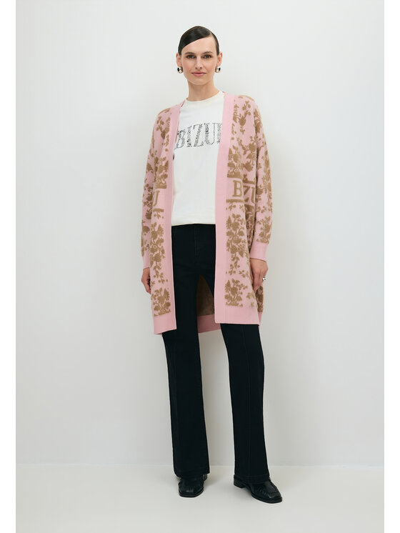 BIZUU BIZUU Kardigan ALIAN CARDIGAN Różowy Standard Fit