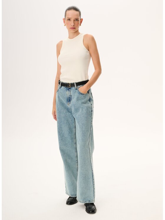 LEBRAND LEBRAND Tank top Annie Kremowy Regular Fit