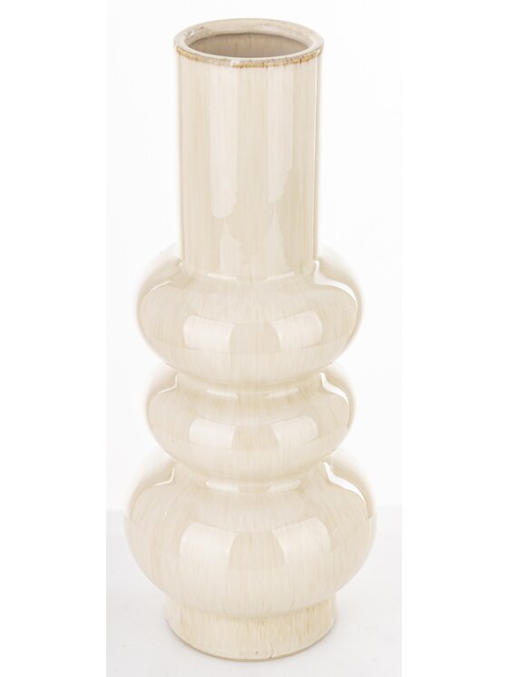 MIAhome MIAhome Wazon ceramiczny 38x16x16 cm MEZANIO - III Biały