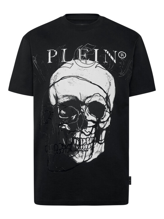 PHILIPP PLEIN PHILIPP PLEIN Tričko 293 Čierna Regular Fit