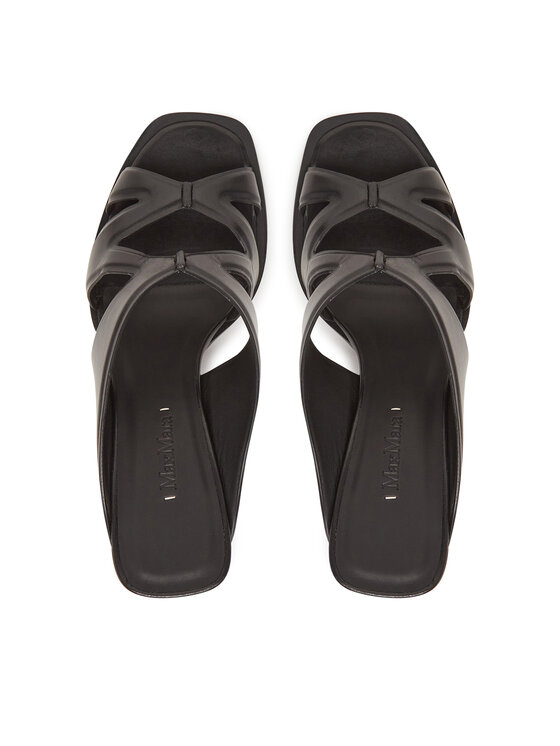 Max Mara Max Mara Klapki Doublewedge 2514521112600 Czarny