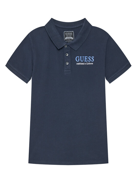 Guess Guess Polo L6GP01 K9WF4 Σκούρο μπλε Regular Fit