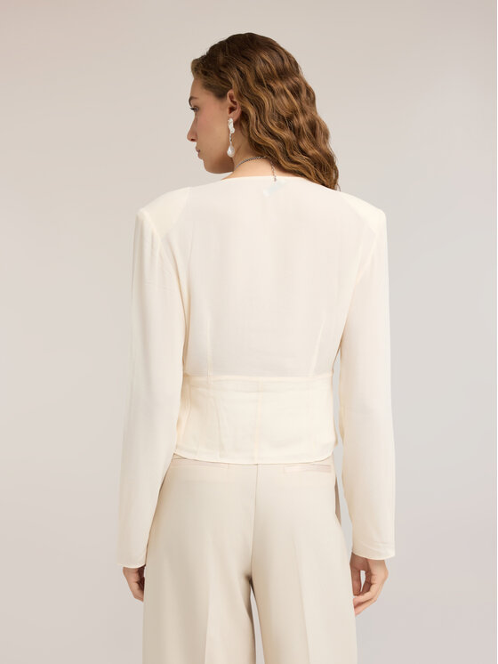 Motivi Motivi Blusa 2092Q002002N011 Bianco Cropp Fit