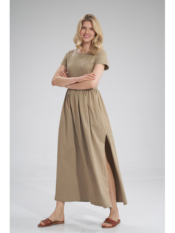 FIGL FIGL Šaty M787 Béžová Regular Fit