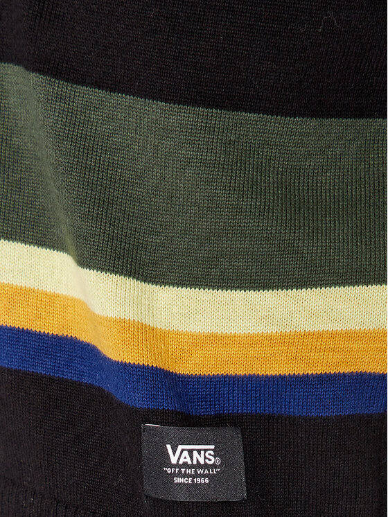 Vans Vans Majica dugih rukava Tacuba Stripe Crew Sweater VN000F50CM31 Crna Regular Fit