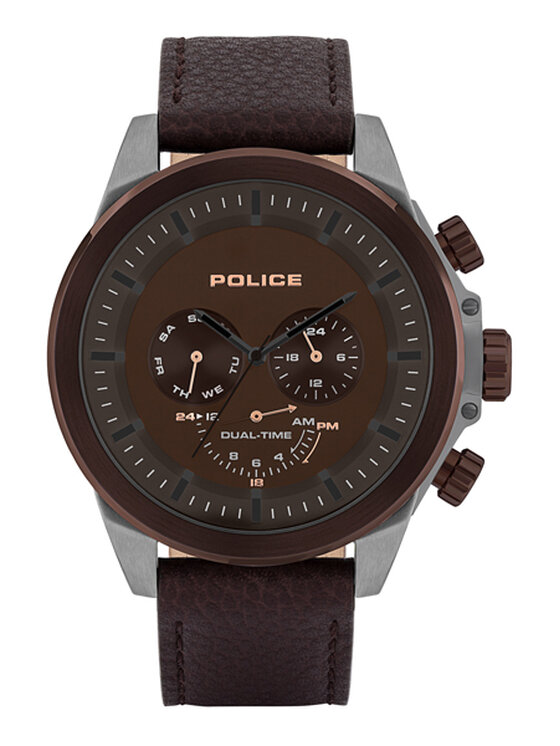 Police Police Zegarek Police Belmont PL.15970JSUBZ/12 Brązowy