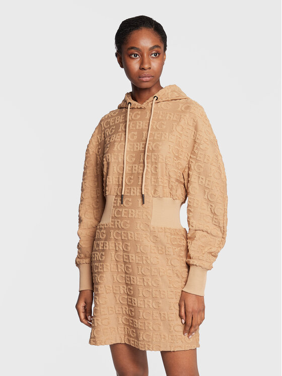 Iceberg Iceberg Strickkleid 22II2P0H0116308 Beige Relaxed Fit